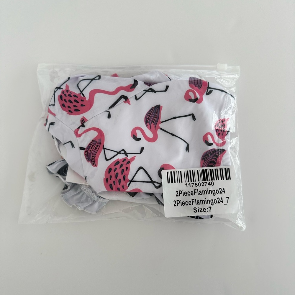 Girls 2 Pc Flamingo Swim Set - Picture 5 of 6